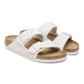 Birkenstock Sandalo Donna Arizona Antique white, Suede Leather