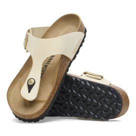 Birkenstock Infradito Donna Gizeh Big Buckle ecru, Nubuck Leather