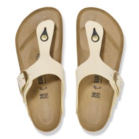 Birkenstock Infradito Donna Gizeh Big Buckle ecru, Nubuck Leather