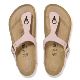 Birkenstock Infradito Donna Gizeh soft pink, Nubuck Leather