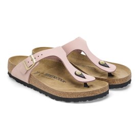 Birkenstock Infradito Donna Gizeh soft pink, Nubuck Leather