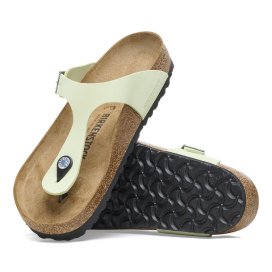 Birkenstock Infradito Donna Gizeh faded lime, Nubuck Leather