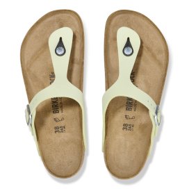 Birkenstock Infradito Donna Gizeh faded lime, Nubuck Leather