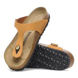 Birkenstock Infradito Donna Gizeh burnt orange, Nubuck Leather