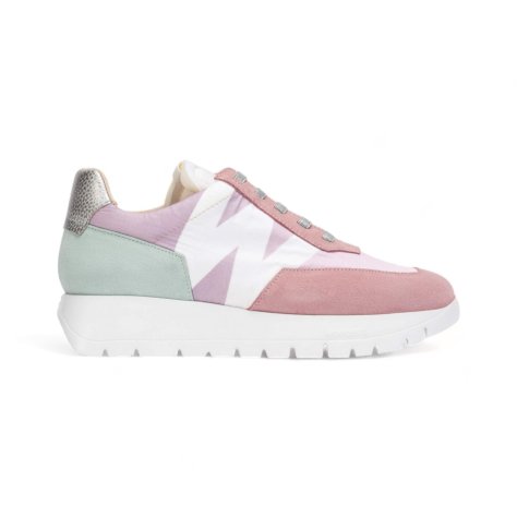 Wonders Sneaker Odisei in pelle scamosciata rosa e blu