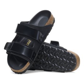 Birkenstock Sandalo Donna Uji black, Nubuck Leather/High Shine Leather