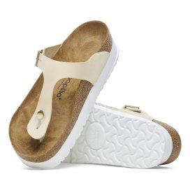 Birkenstock Infradito Donna Gizeh Platform ecru, Nubuck Leather