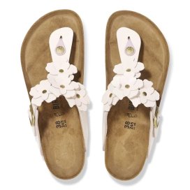 Infradito Birkenstock Gizeh Flowers light rose, Natural Leather