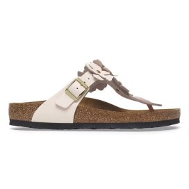 Infradito Birkenstock Gizeh Flowers light rose, Natural Leather