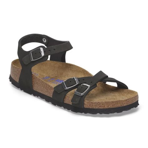 Sandalo Birkenstock Kumba SFB black, Nubuck Leather